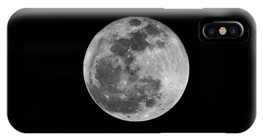 Moon iPhone X Case featuring the photograph Full Cold Moon by Bradford Martin