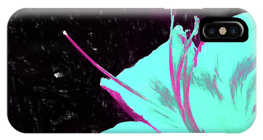 Day Lily iPhone X Case featuring the digital art Day Lily Dual Tone by Jason Fink
