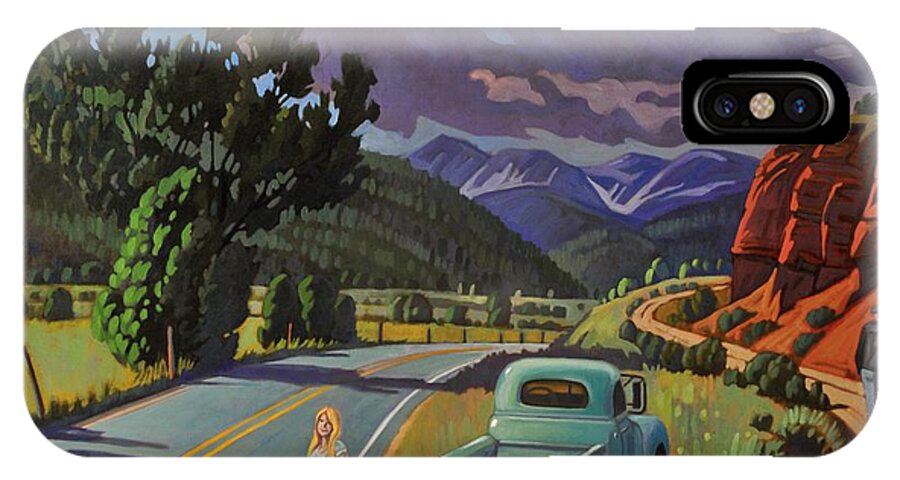Oil Painting iPhone X Case featuring the painting Divergent Paths by Art West