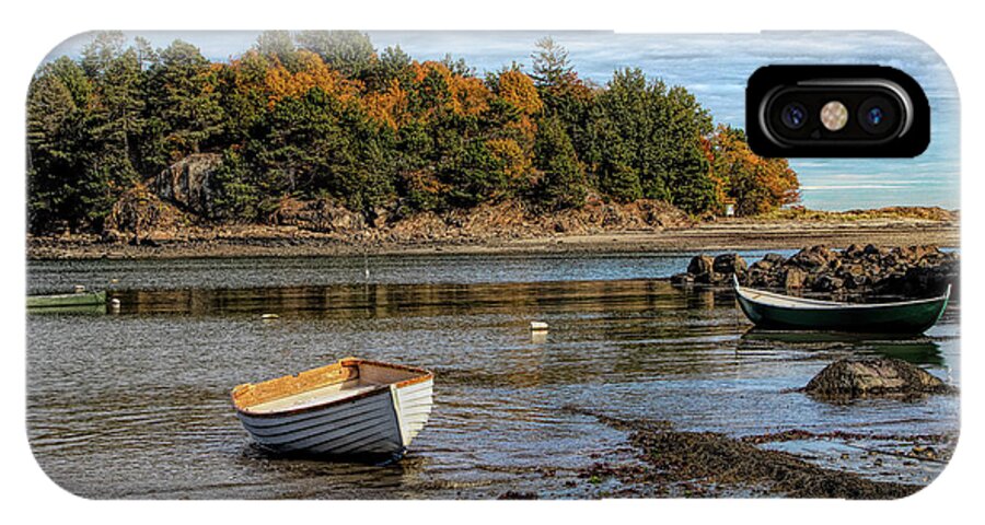 Autumn Foliage iPhone X Case featuring the photograph Fall colors by the seashore by Jeff Folger