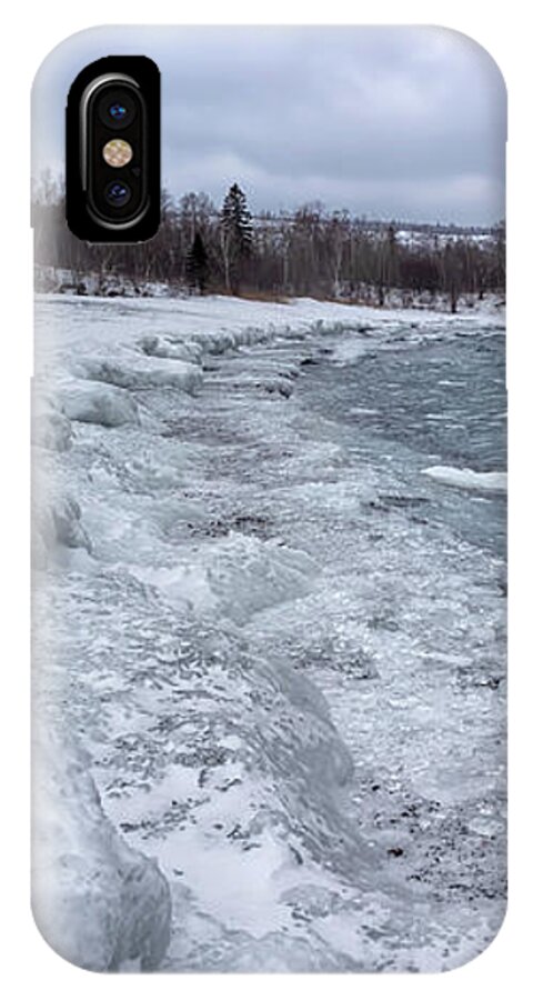 Ice iPhone X Case featuring the photograph Floating Ice by Susan Rissi Tregoning