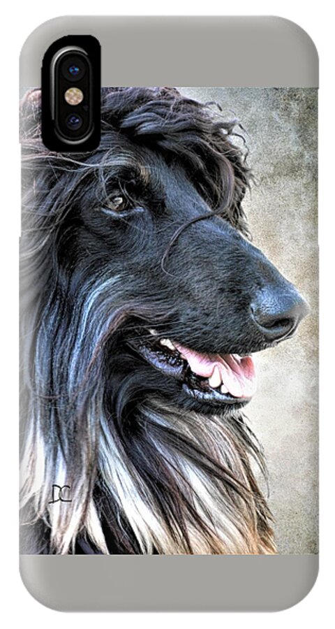 Afghan Hound iPhone X Case featuring the photograph Full of Himself by Diane Chandler