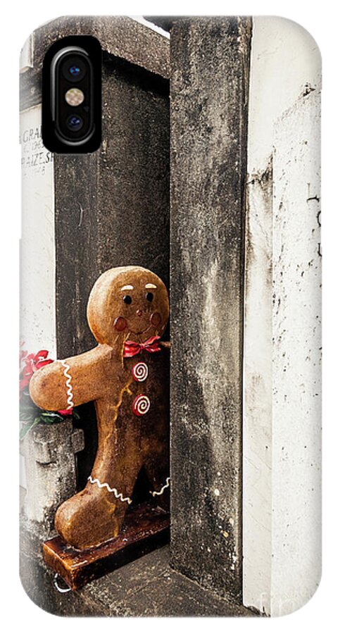 Graveyard iPhone X Case featuring the photograph Gingerbread Boy and Tombs-New Orleans by Kathleen K Parker
