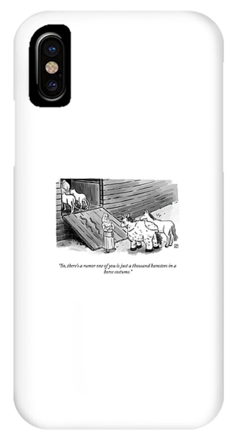 Hamsters In A Horse Costume iPhone X Case