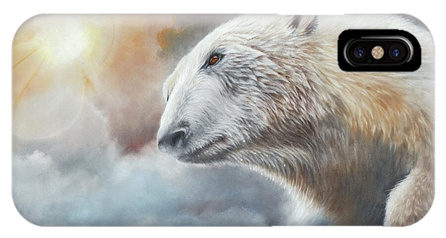 Polar Bear iPhone X Case featuring the painting Ice In The Sun by Peter Williams