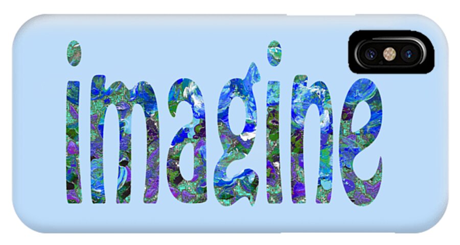 Imagine iPhone X Case featuring the painting Imagine 1008 by Corinne Carroll