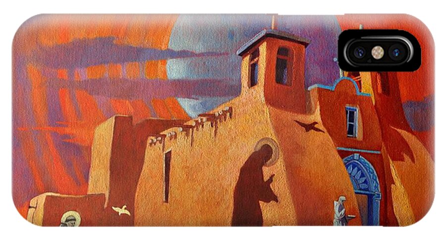 St. Francis De Asisis iPhone X Case featuring the painting In the Shadow of St. Francis by Art West
