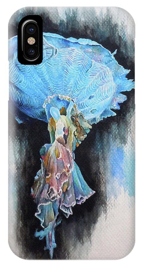 Watercolor iPhone X Case featuring the painting Jellyfish by Jeremy Robinson