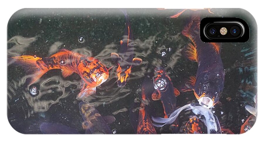 Koi iPhone X Case featuring the photograph Koi in a Pond by Jimmy Clark