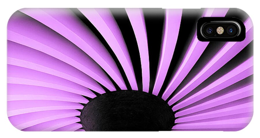 Abstractas iPhone X Case featuring the photograph Lilac fan ceiling by Silvia Marcoschamer