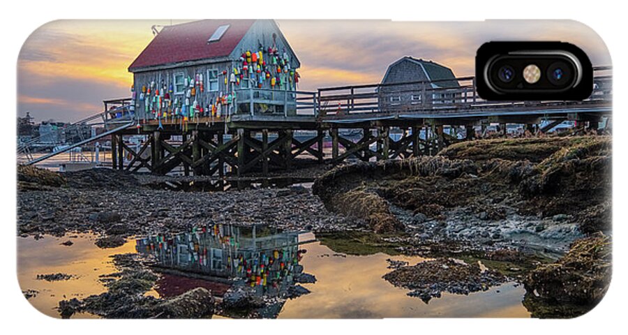 Badgers Island iPhone X Case featuring the photograph Low Tide Reflections, Badgers Island. by Jeff Sinon