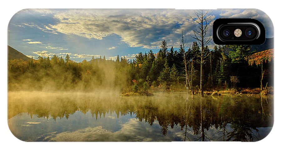 Prsri iPhone X Case featuring the photograph Morning Mist, Wildlife Pond by Jeff Sinon