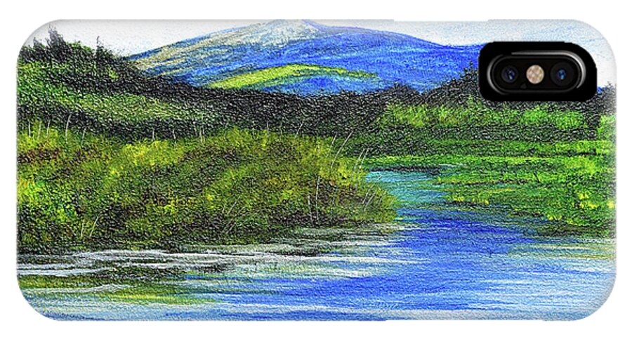 Mount Monadnock iPhone X Case featuring the painting Mt. Monandnock From Scott Brook by Paul Gaj