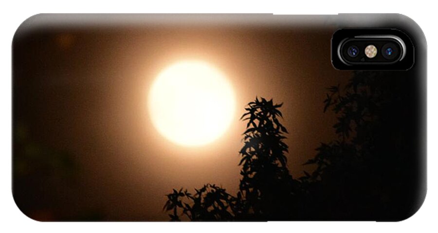 Moon iPhone X Case featuring the photograph My Hunters Moon by Eileen Brymer