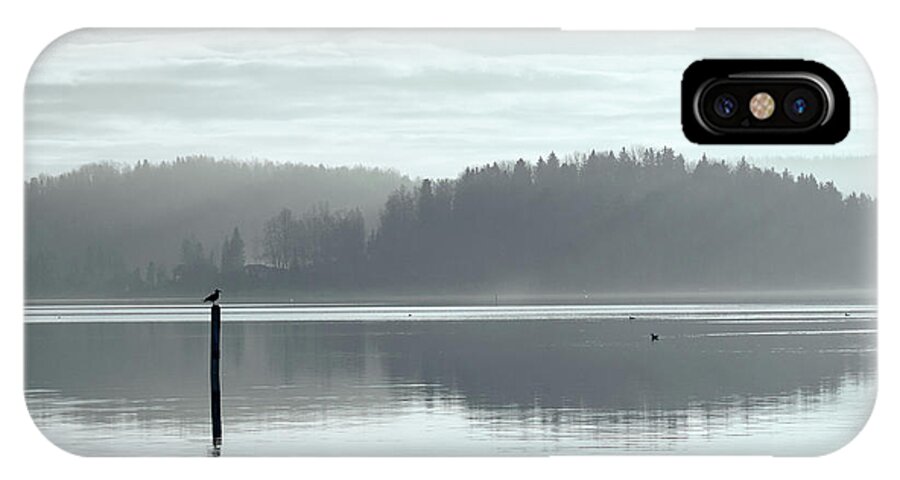 Finland iPhone X Case featuring the photograph November Light. Morning haze. by Jouko Lehto
