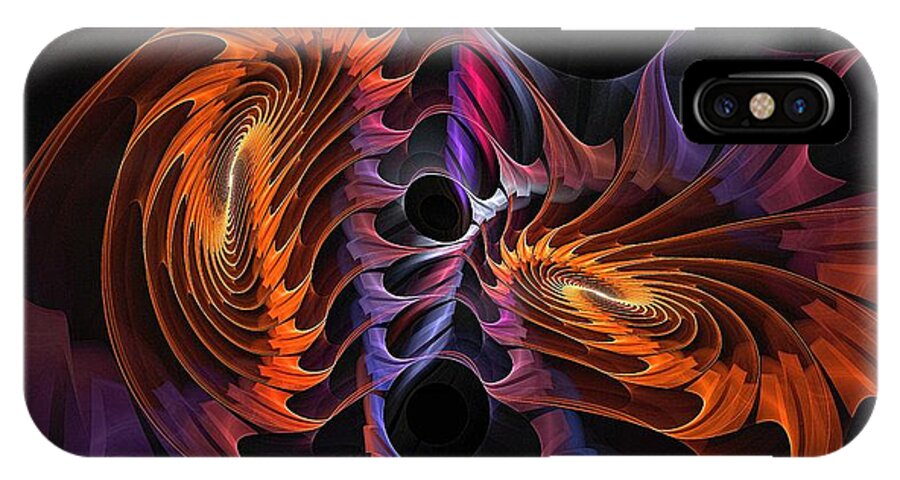 Incursion iPhone X Case featuring the digital art Rainbow Incursion by Doug Morgan