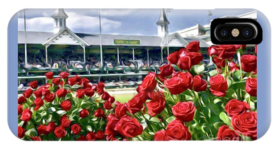 Kentucky Derby iPhone X Case featuring the digital art Road to the Roses by CAC Graphics