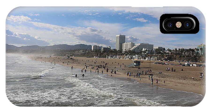 Beach iPhone X Case featuring the photograph Santa Monica Beach , Santa Monica, California by John Shiron