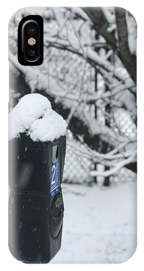 Parking Meter iPhone X Case featuring the photograph Snow Day by Lora J Wilson