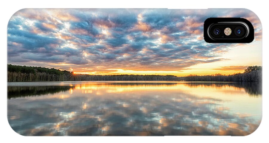 Sunset iPhone X Case featuring the photograph Stumpy Kinda of Reflection by Russell Pugh