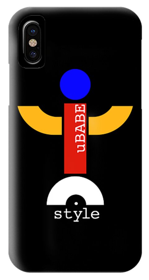 Ubabe Dude Black iPhone X Case featuring the digital art Style Black by Ubabe Style