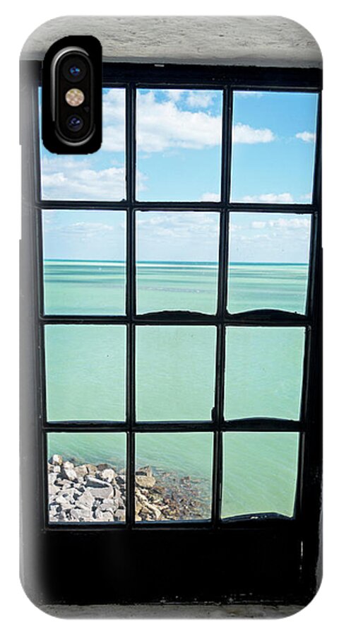 Key.biscayne iPhone X Case featuring the photograph The view from the lighthouse window Bill Baggs Lighthouse Key Biscayne Florida by Toby McGuire