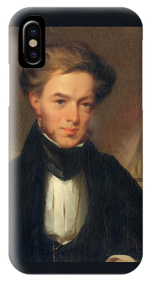 Philadelphia iPhone X Case featuring the painting Portrait of Thomas Ustick Walter, 1835 by John Neagle