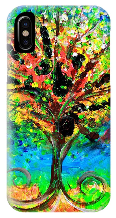 Tree iPhone X Case featuring the painting Tree of Faith by J Vincent Scarpace