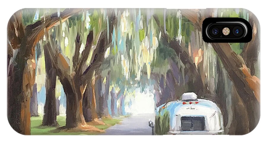 #faatoppicks iPhone X Case featuring the painting Tree Tunnel by Elizabeth Jose