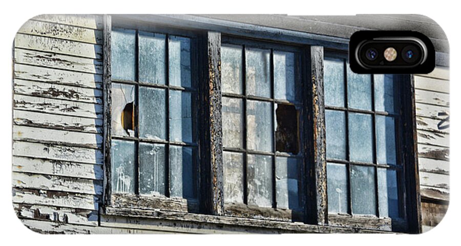 Warehouse iPhone X Case featuring the photograph Warehouse Windows by Vivian Martin