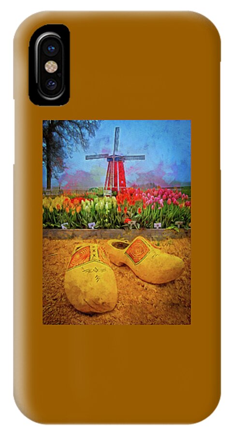 Floral Wall Art iPhone X Case featuring the photograph Yellow Wooden Shoes by Thom Zehrfeld