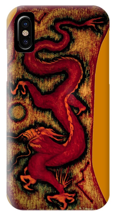 Google Images iPhone X Case featuring the painting Dragon #2 by Fei A