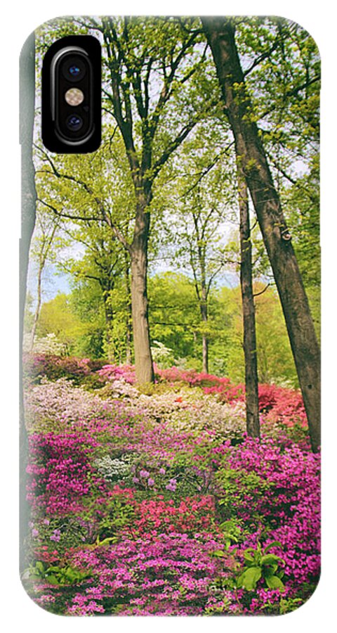 Azaleas iPhone X Case featuring the photograph A Colorful Hillside by Jessica Jenney