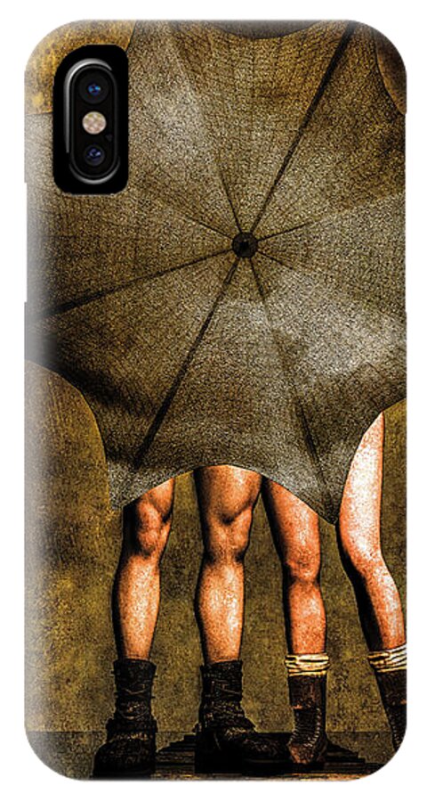 Adam And Eve iPhone X Case featuring the painting Adam And Eve by Bob Orsillo