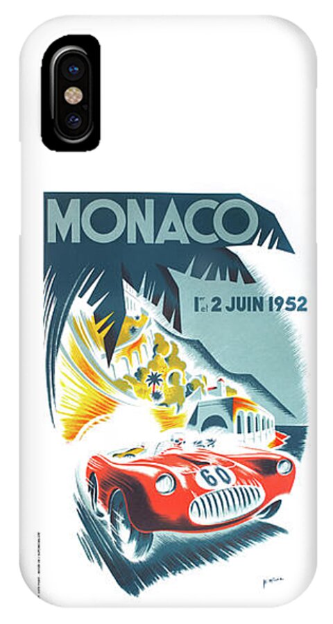 Monaco iPhone X Case featuring the photograph Monaco 1952 by Mark Rogan