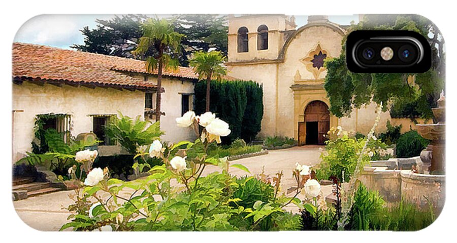 Carmel iPhone X Case featuring the photograph Carmel Mission by Sharon Foster