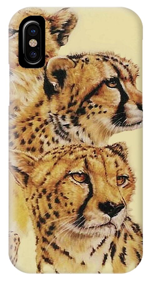 Cheetah iPhone X Case featuring the pastel Celerity by Barbara Keith