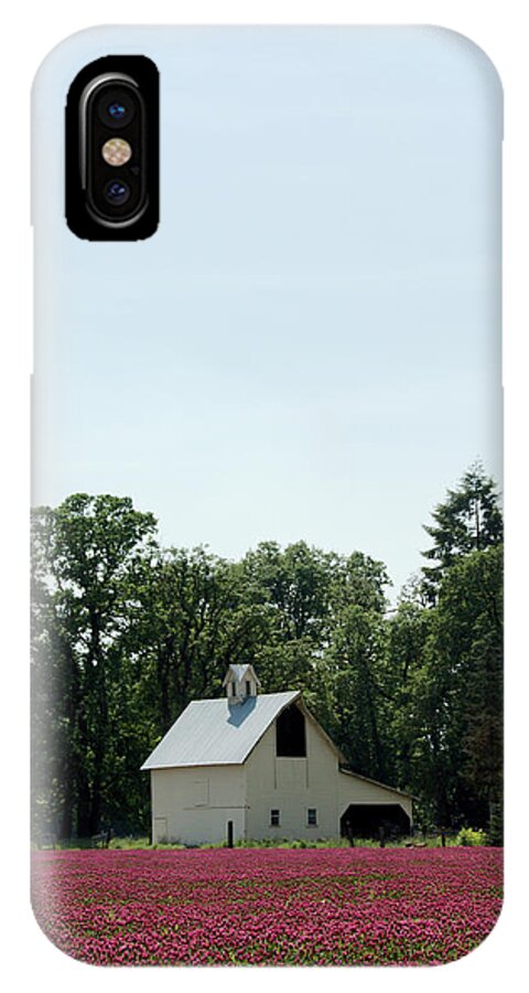 Barn iPhone X Case featuring the photograph Crimson and Yellow by Ray Finch