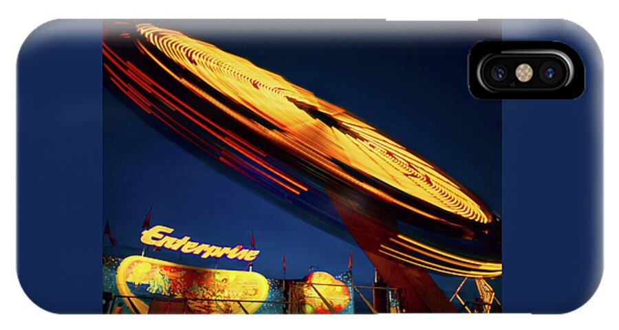 Carnival Ride iPhone X Case featuring the photograph Enterprise by Don Spenner