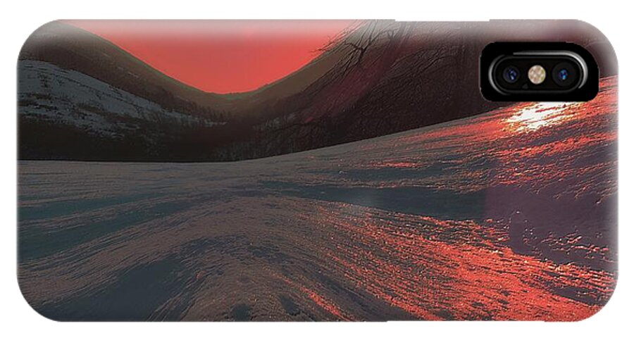 Abstract iPhone X Case featuring the photograph Fire Frost by Tami Quigley