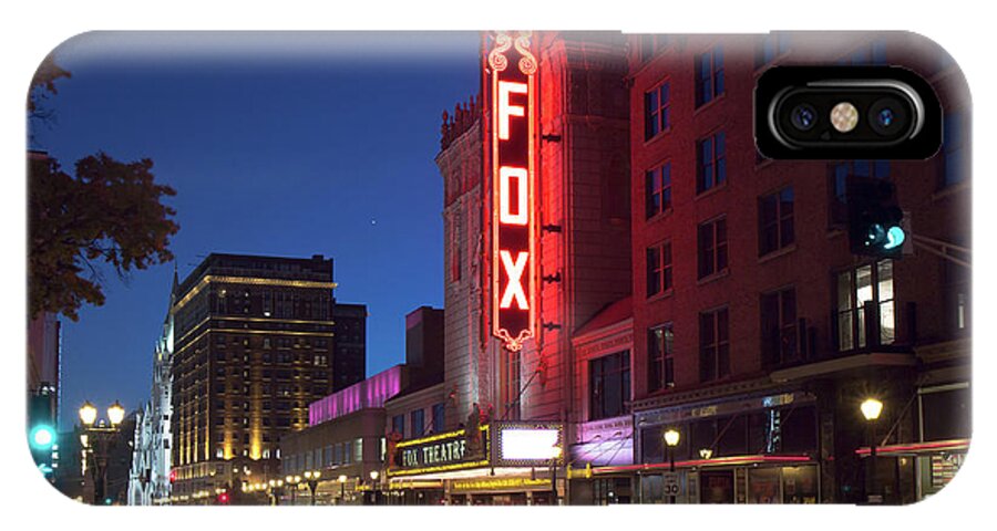 Fox Theater iPhone X Case featuring the photograph Fox Theater Twilight by Scott Rackers
