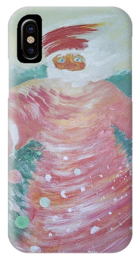 Grand Dad iPhone X Case featuring the painting Grandfather Frost by Oleg Konin