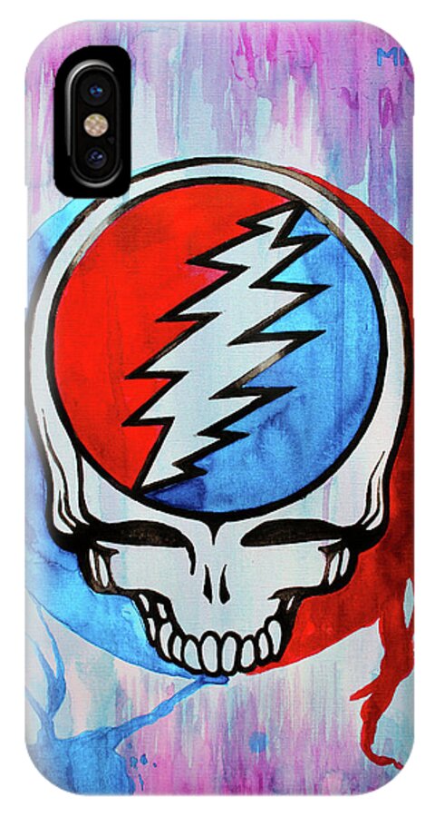 Grateful Dead iPhone X Case featuring the painting Grateful Dead portrait by Dan Haraga