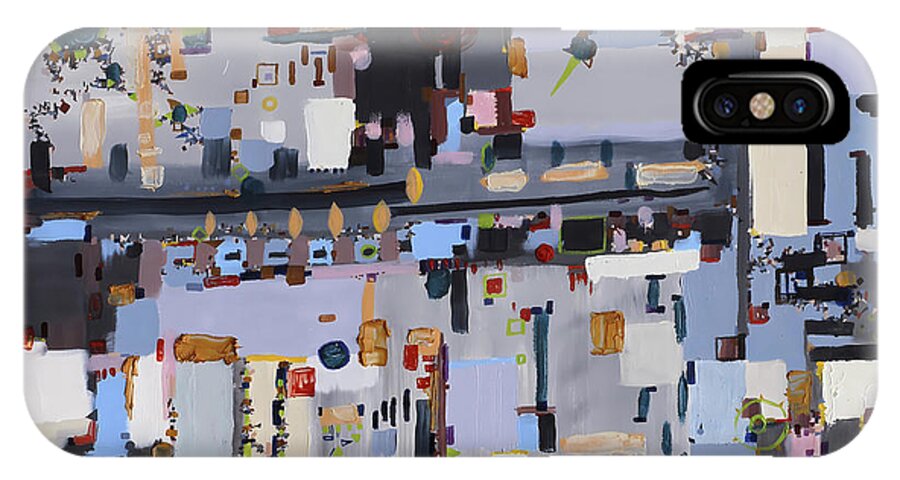 Urban iPhone X Case featuring the painting Gridlock by Regina Valluzzi