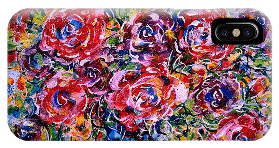 Flowers iPhone X Case featuring the painting Happy Expressions by Natalie Holland