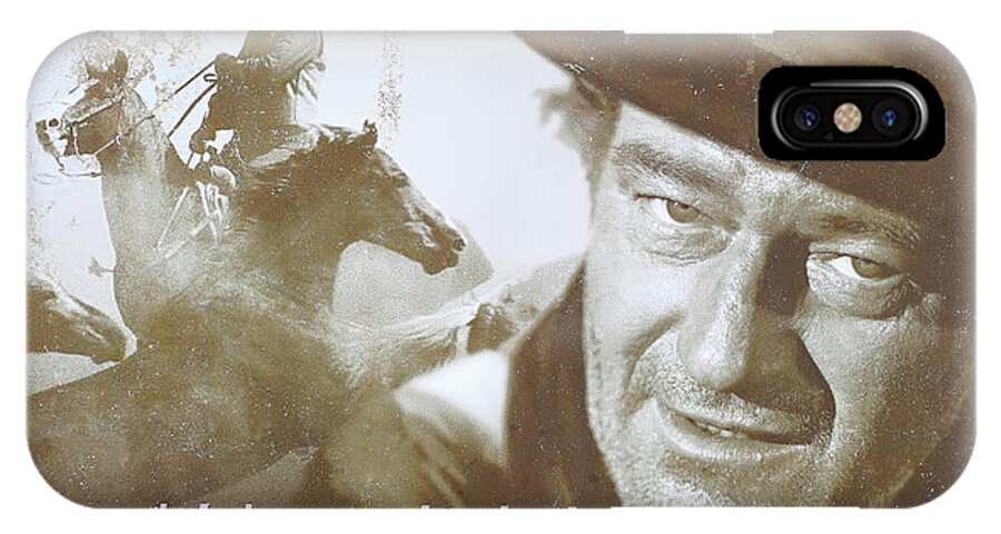 John Wayne iPhone X Case featuring the photograph John Wayne - The Duke by Donna Kennedy