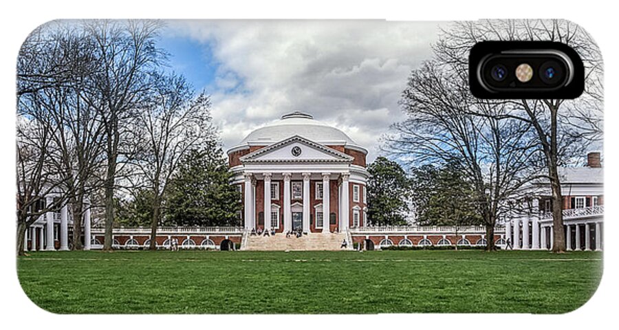 Rotunda iPhone X Case featuring the photograph Lawn and Rotunda at University of Virginia by Jerry Gammon