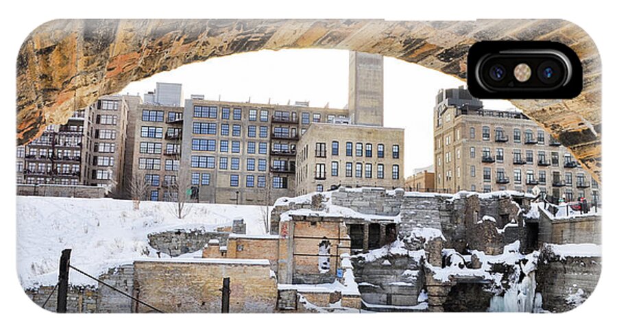 Minneapolis iPhone X Case featuring the photograph Mill Ruins Park Winter by Kyle Hanson