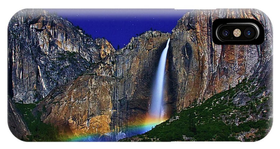 Yosemite iPhone X Case featuring the photograph Moonbow by Beth Sargent