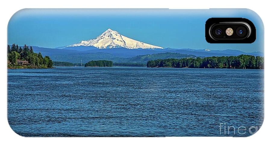 Jon Burch iPhone X Case featuring the photograph Mt. Hood Above The Columbia River by Jon Burch Photography